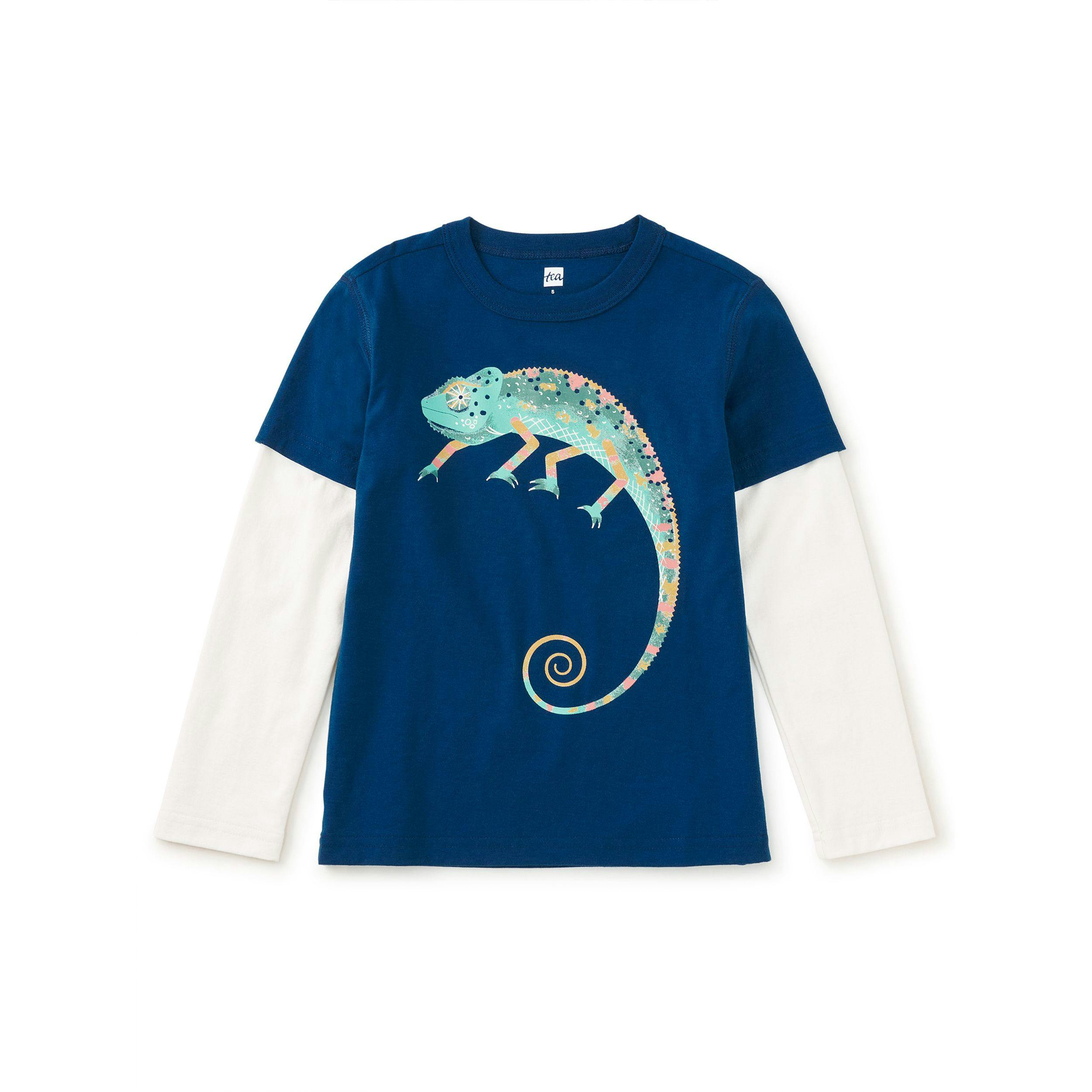Cool Chameleon Layered Tee, Ascot Blue
