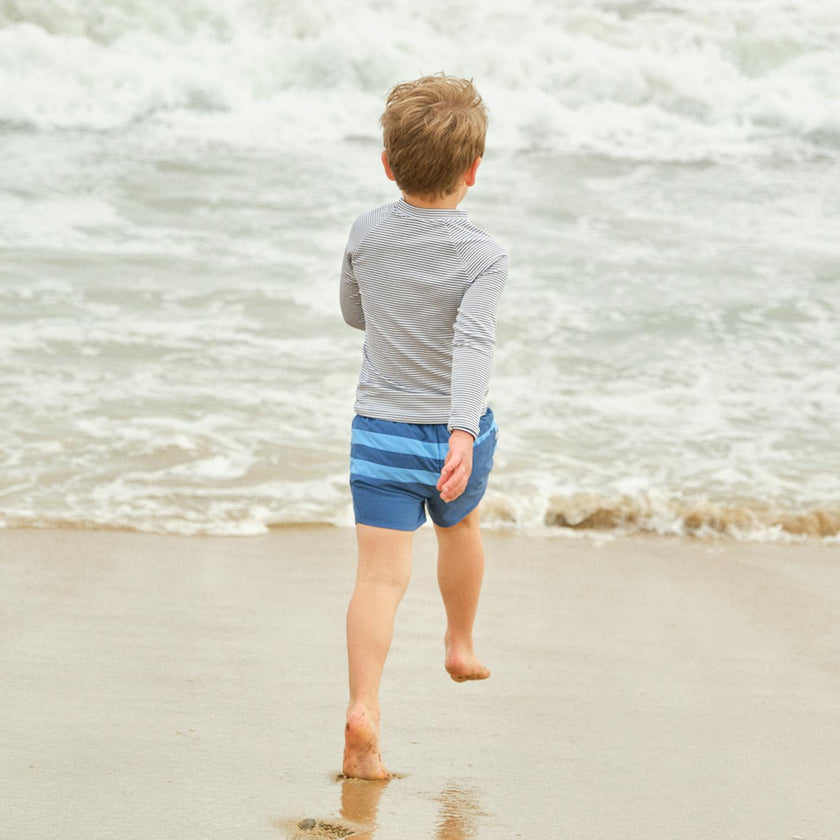 Boys Newport Navy Colorblock Boardie