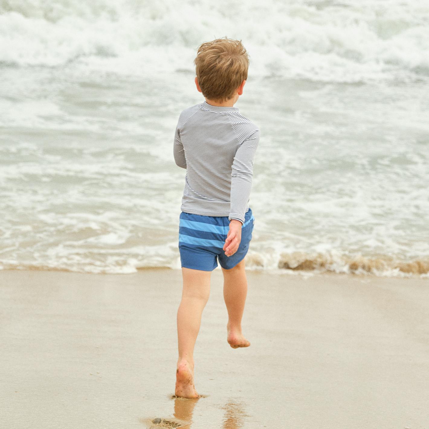 Boys Newport Navy Colorblock Boardie