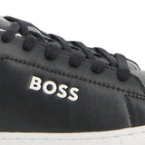 Black Low-Top Leather Sneakers