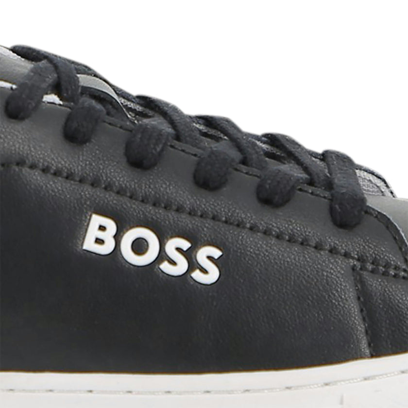 Black Low-Top Leather Sneakers