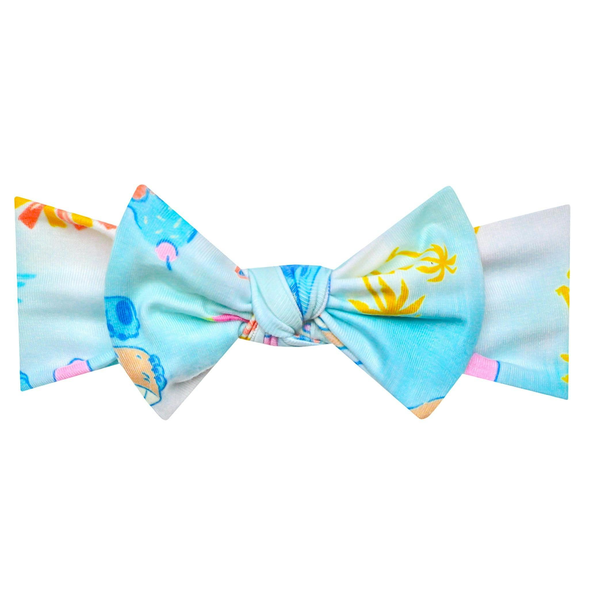 Knit Headband Bow - Disney Stitch Dreamsicles