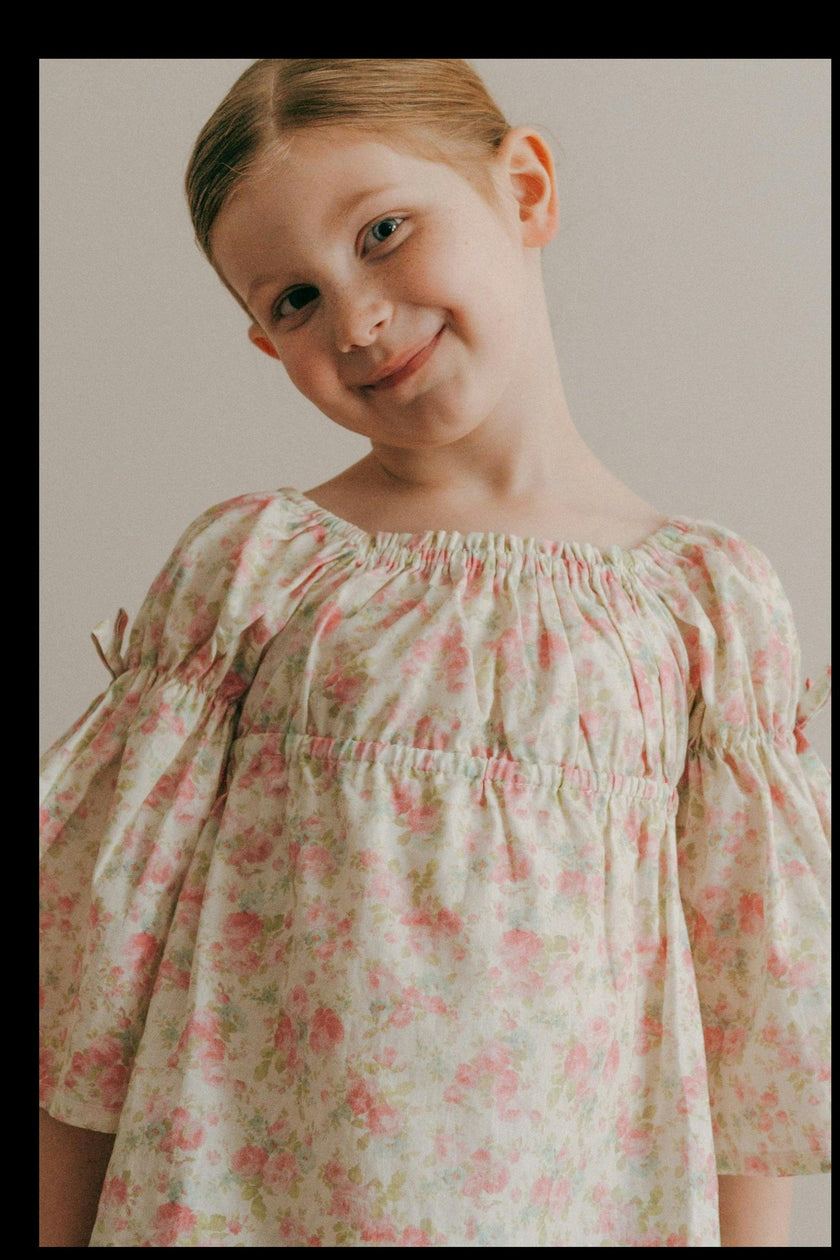 Kennedi Bell Sleeve Dress |Pink Blossom