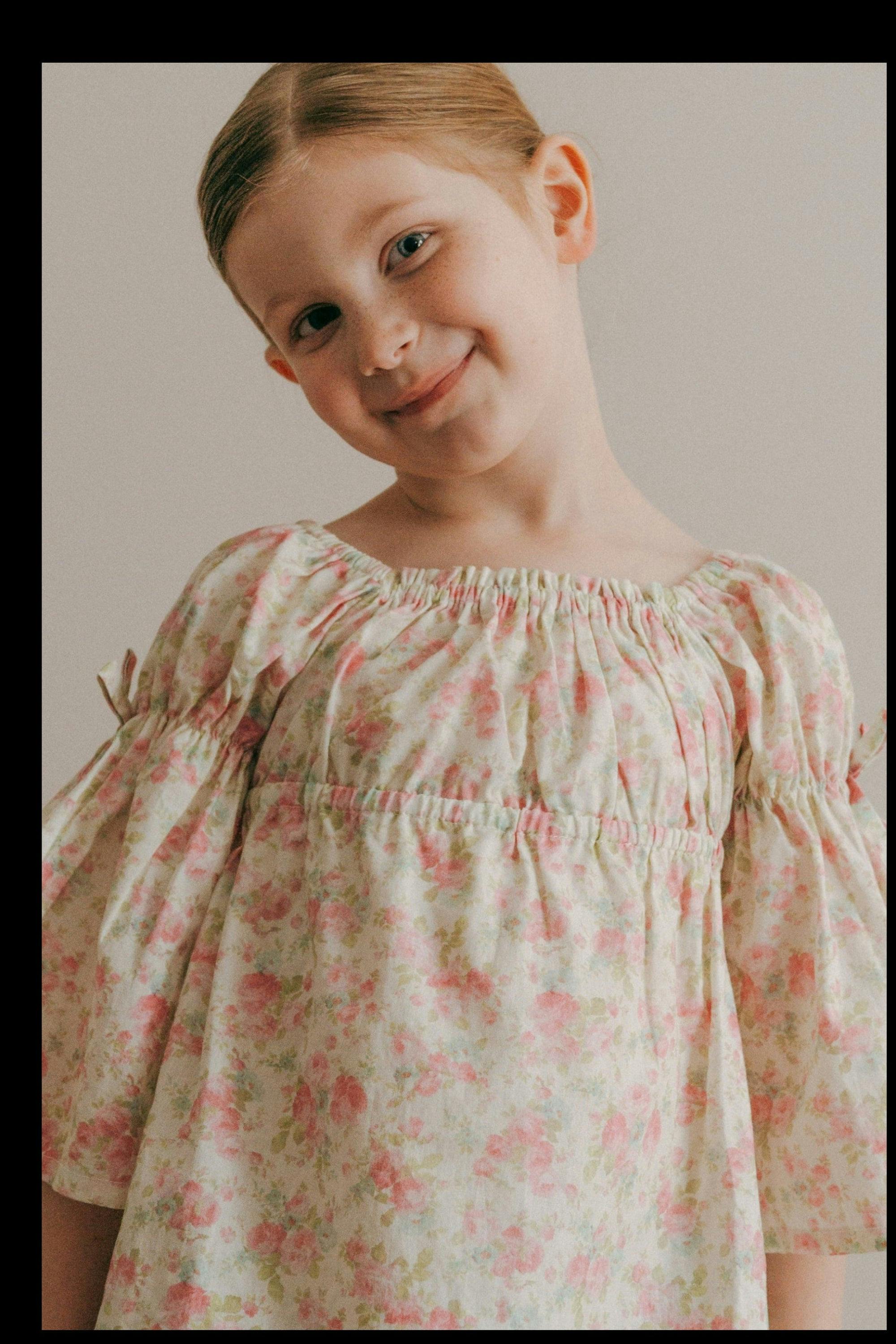 Kennedi Bell Sleeve Dress |Pink Blossom
