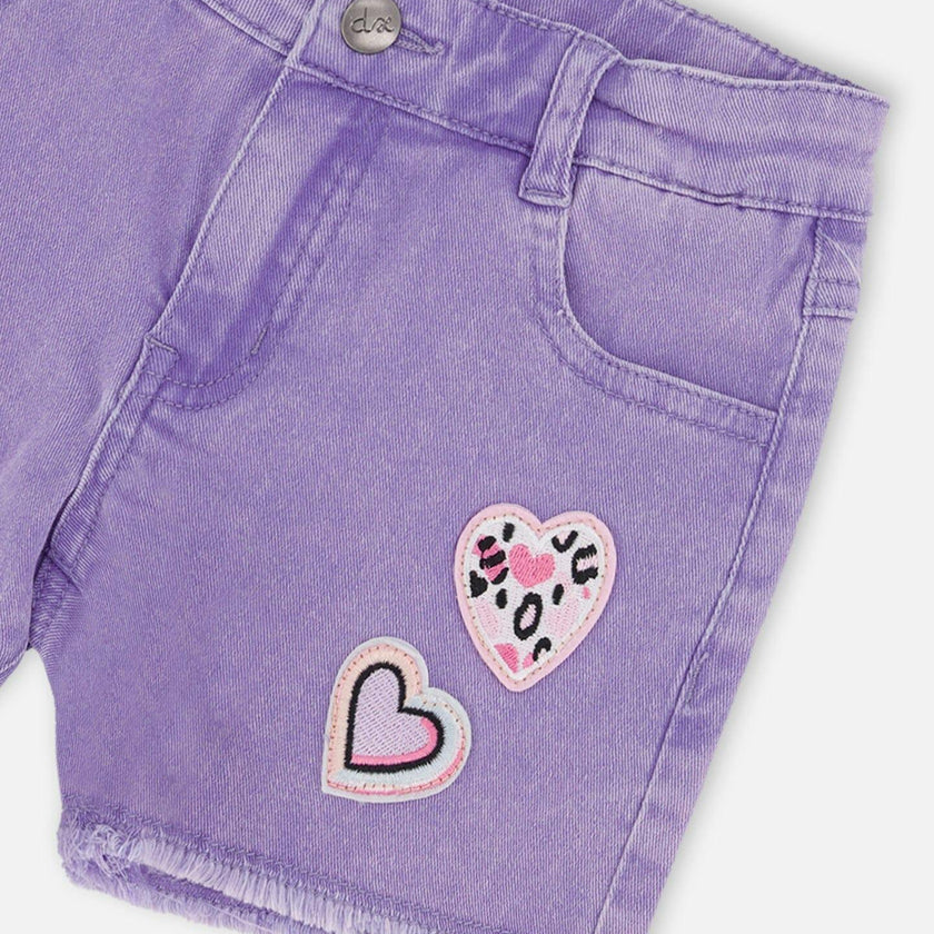 Denim Shorts With Embroidery
