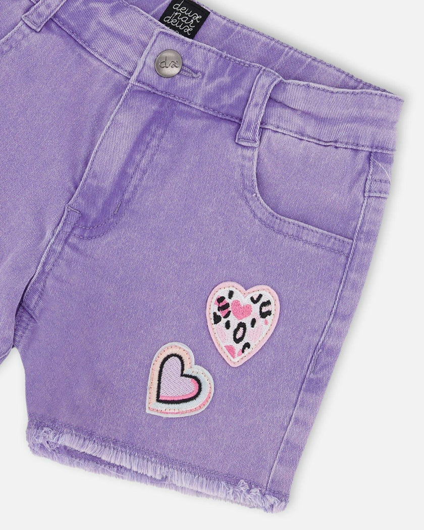 Denim Shorts With Embroidery