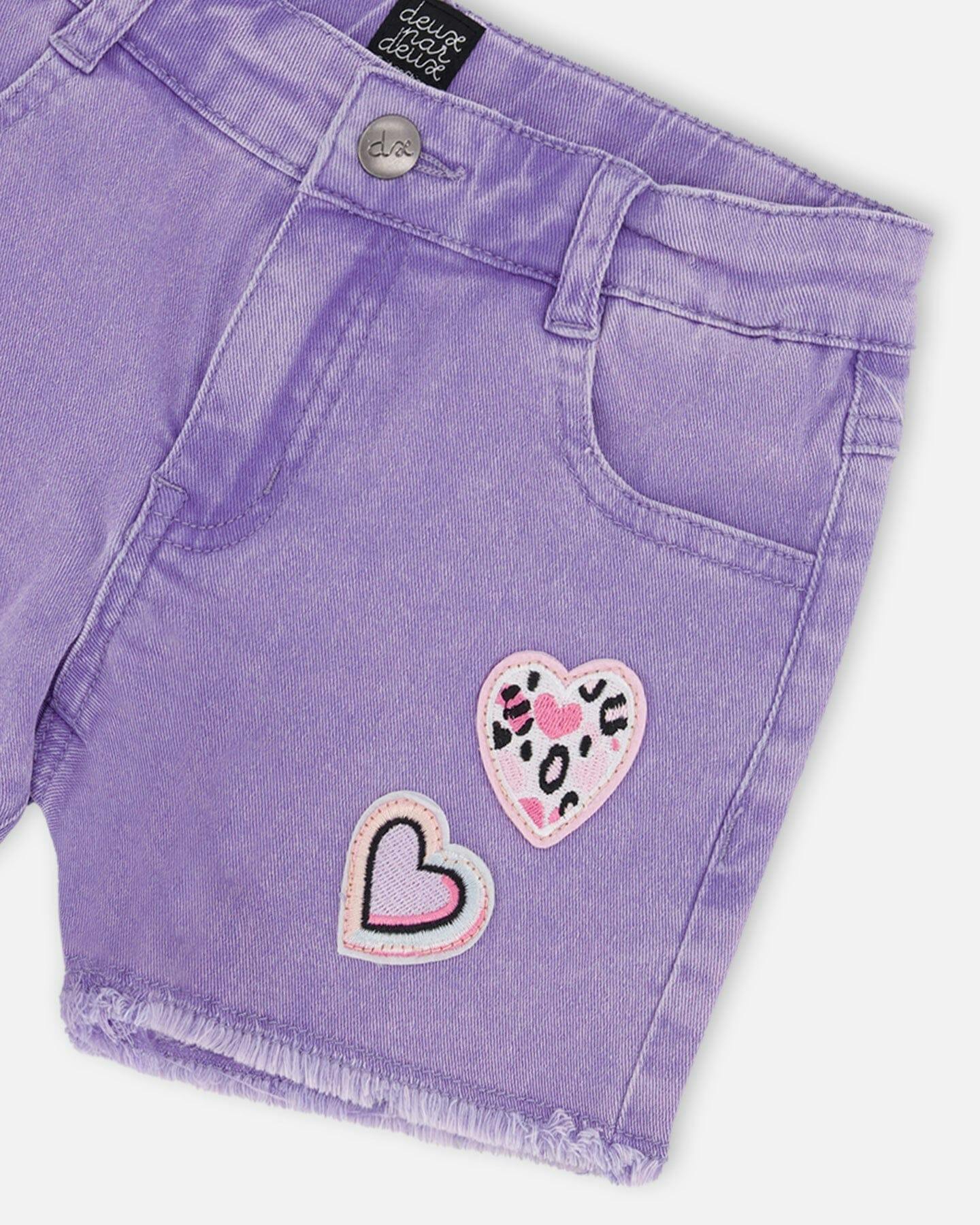 Denim Shorts With Embroidery