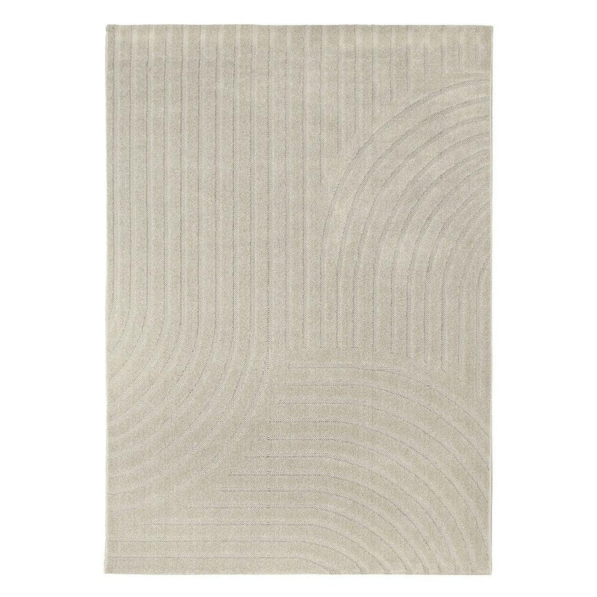 Mechanical Weave Embossed Velvet Rectangular Rug, Grey