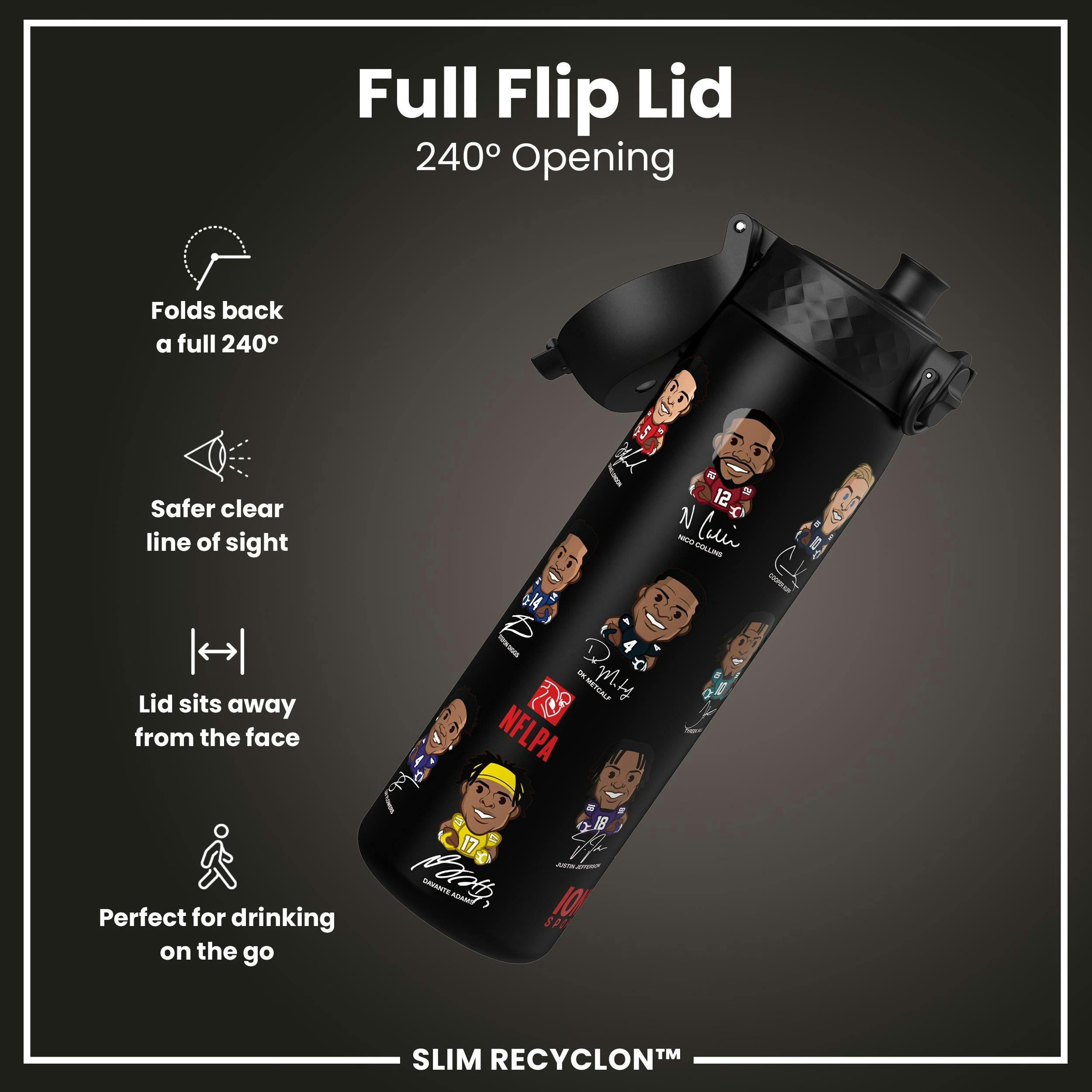 NFL PA Recyclon Water Bottle - 18oz - Multi-Player 2