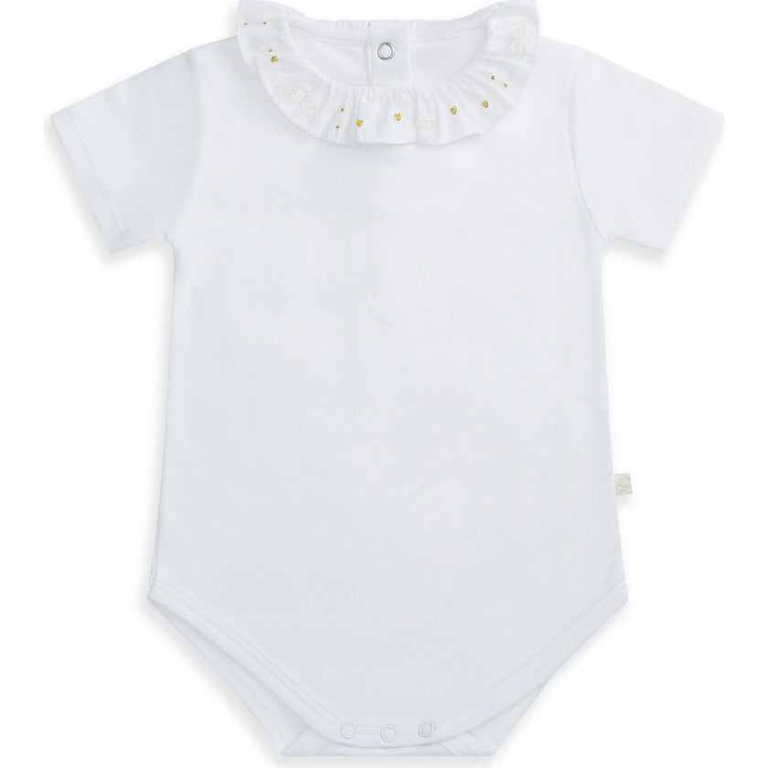 Angel Wing™ & Heart Ruffle Collar Onesie
