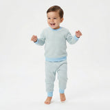 Seaside Stripe Little Lounger Bamboo Sweatsuit