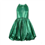 Metallic Bow Bubble Dress