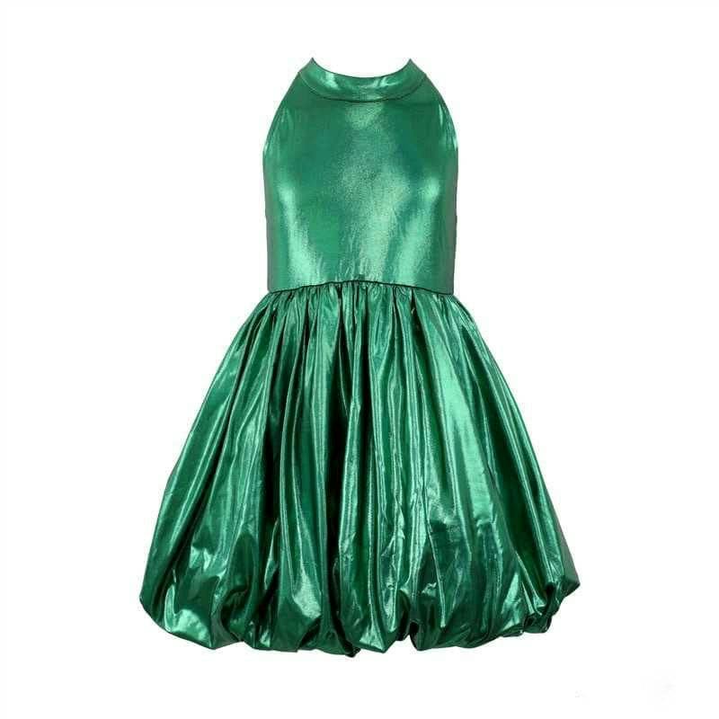 Metallic Bow Bubble Dress