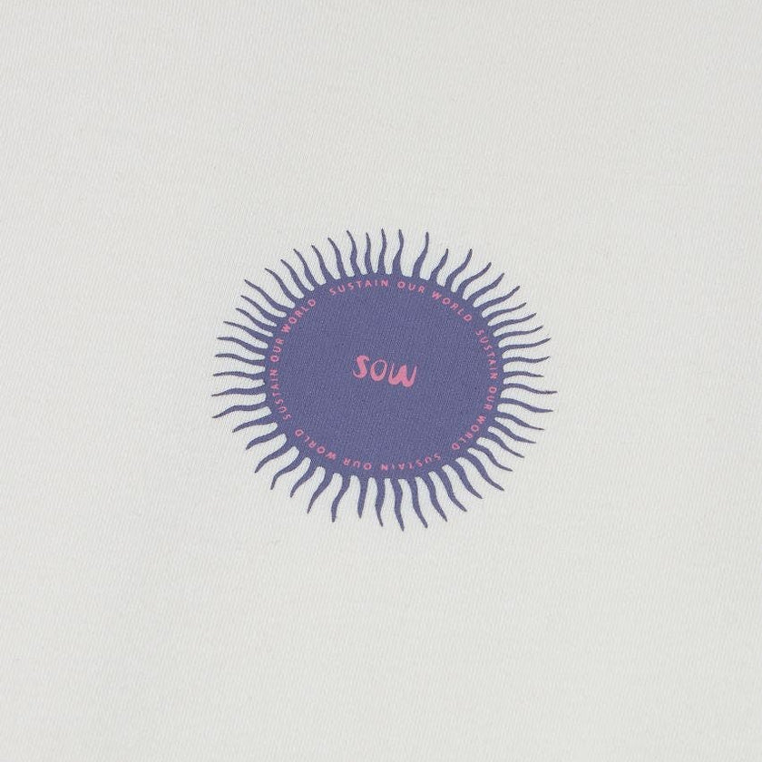 Relaxed Organic Cotton T-Shirt With SOW Sun Print