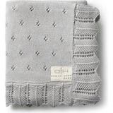 Scalloped Pointelle Blanket - Nimbus Cloud