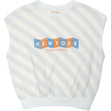 Organic Brooklyn Tank in Sky Blue Stripe