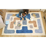Stacked Washable Wool Area Rug
