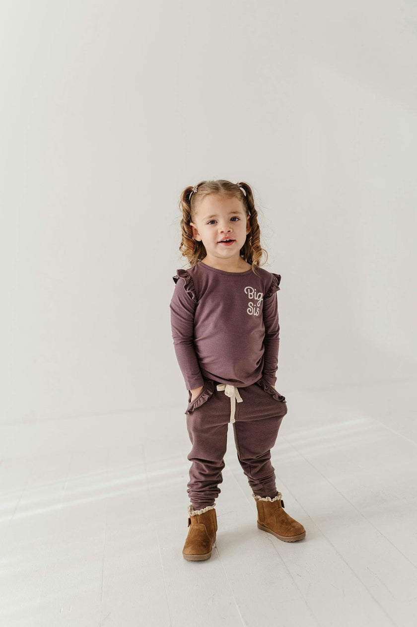 Girls Joggers in Plum