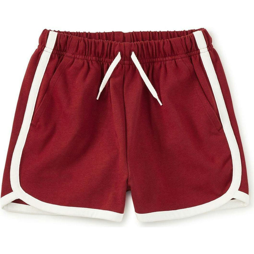 Sporty Ringer Shorts, Red
