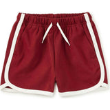 Sporty Ringer Shorts, Red