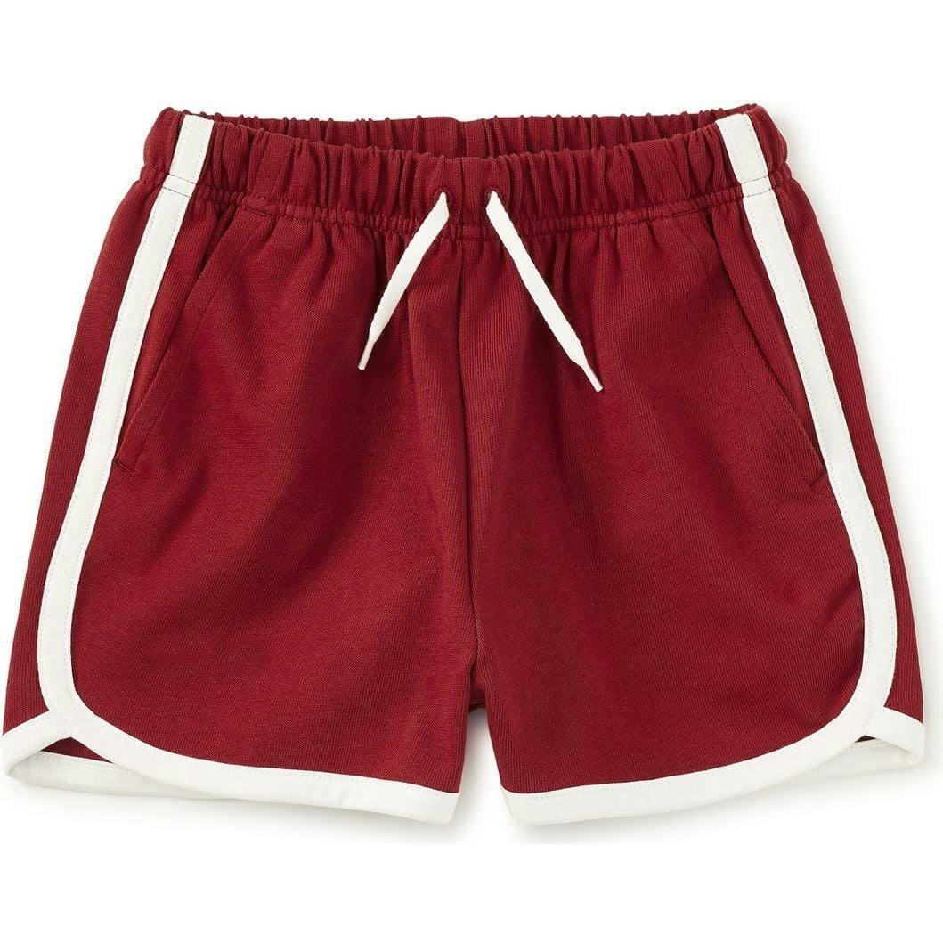 Sporty Ringer Shorts, Red
