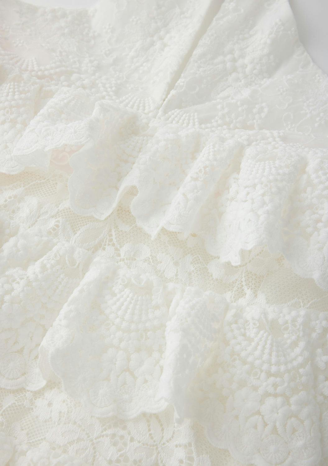 Paloma Lace Frill Maxi Dress