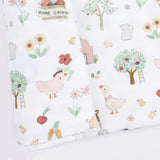 Cute Farm Animals Pink - Swaddle Blanket
