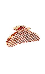 Midi Heirloom Claw in Tortoise Checker