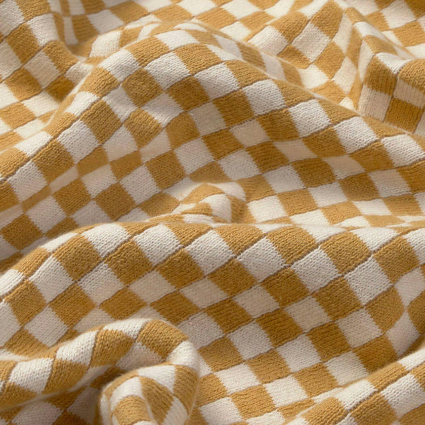 Knitted Blanket Tiles Honey