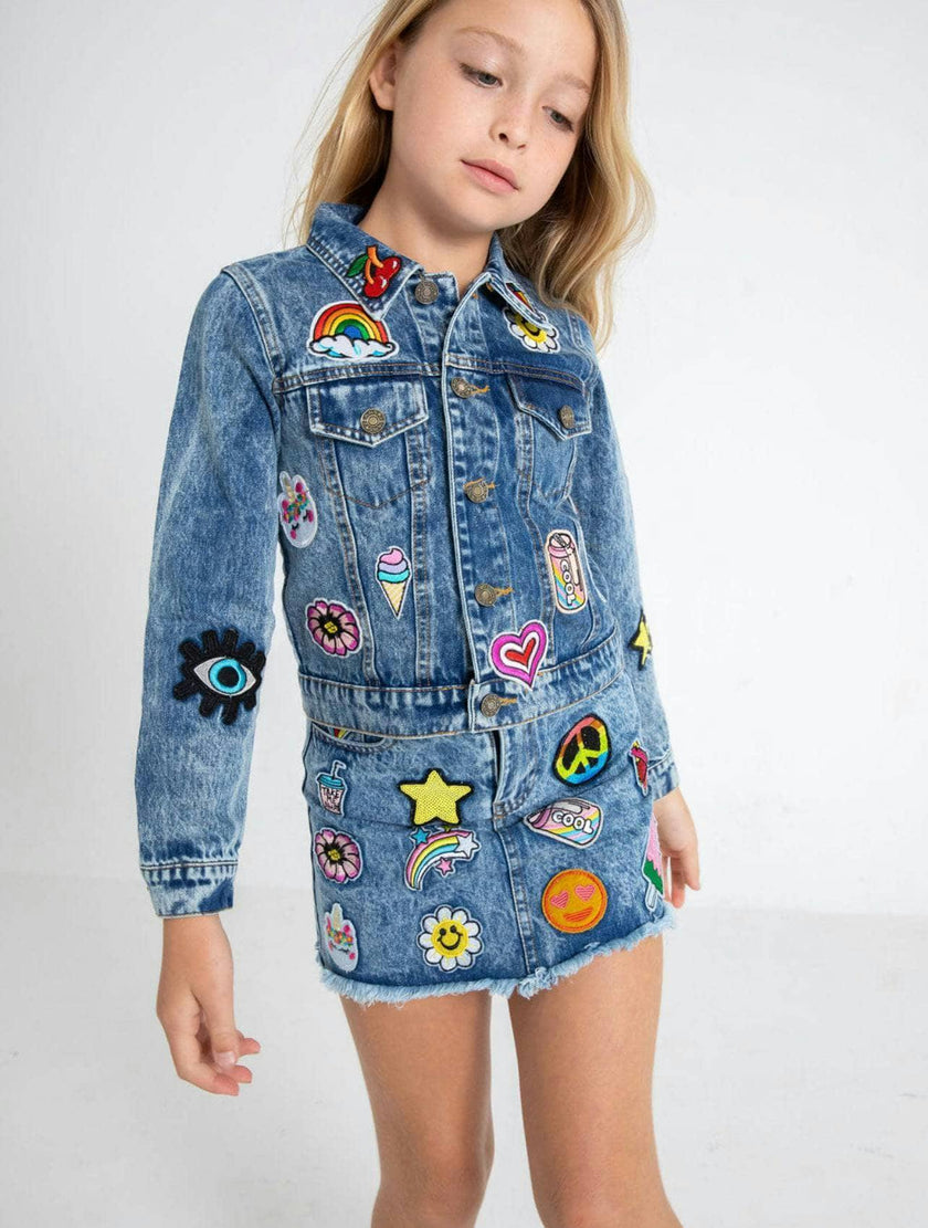 All About The Patch Crop Denim Jacket