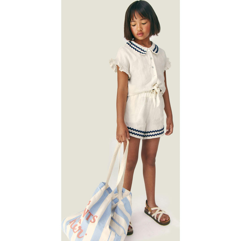 Mipounet SS26 Isaline Linen, Short Ecru