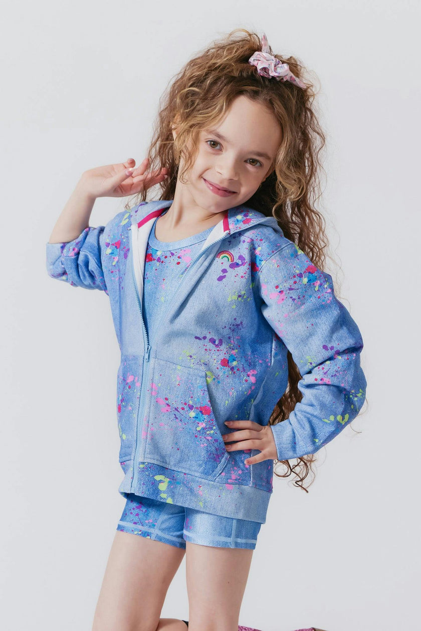 Girls Oversized Drop Shoulder Full-Zip Hoodie