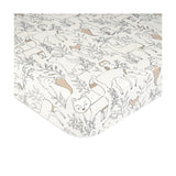 Ezra Woodland Animal Cotton Fitted Crib Sheet