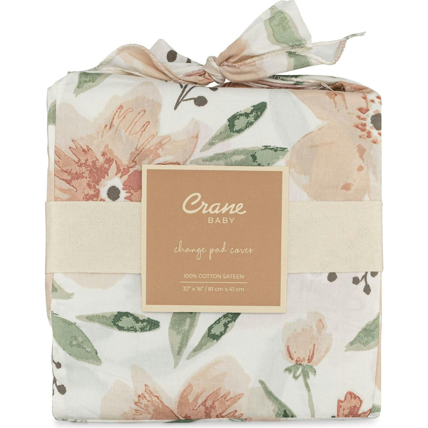 Parker Pink Floral Changing Pad Cover
