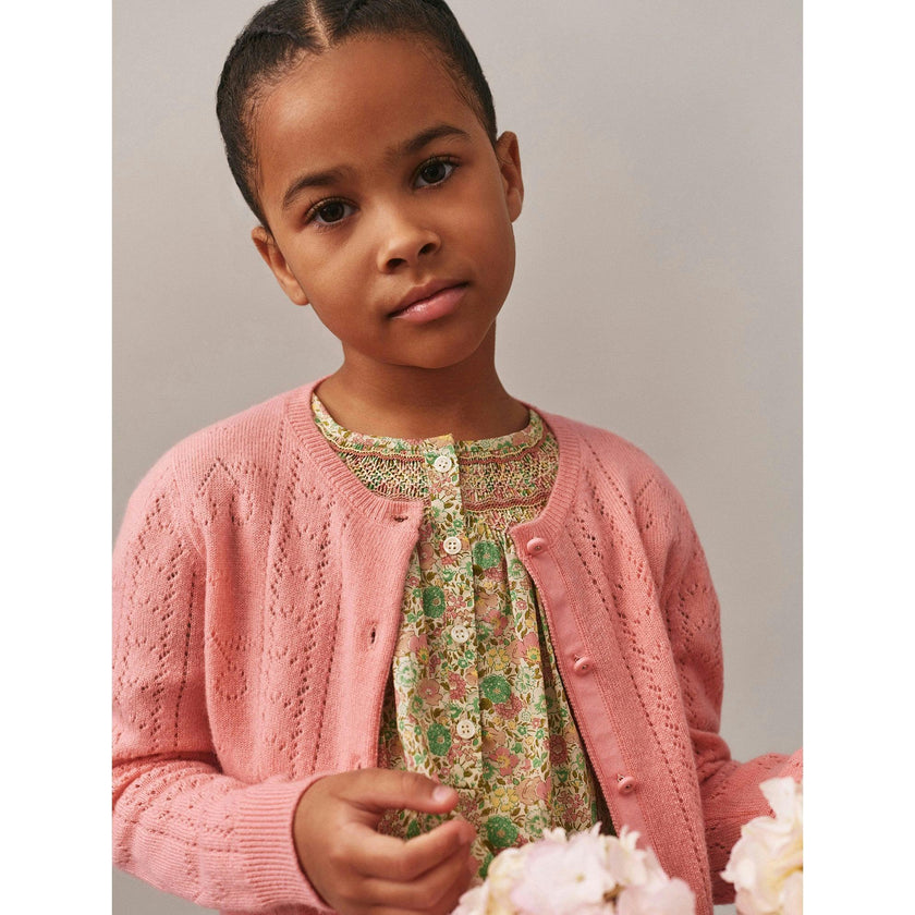 BONPOINT Josiane Cashmere Cardigan - Rose Bonbon