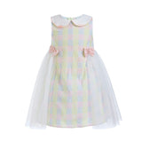 Yellow Spring Gingham Tulle Dress