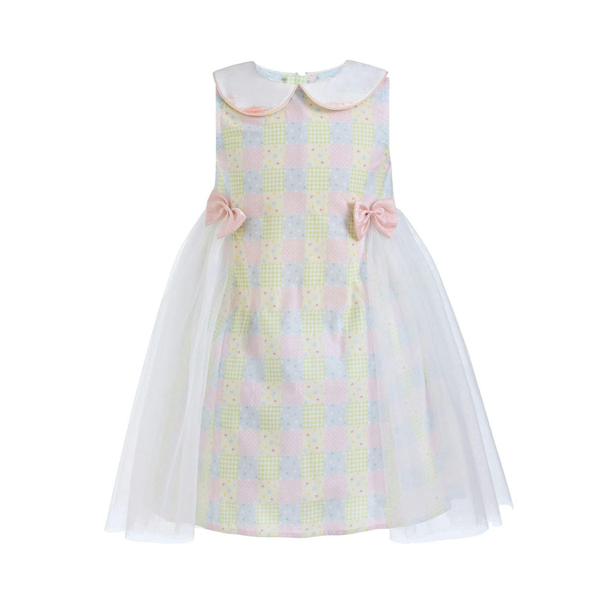 Yellow Spring Gingham Tulle Dress