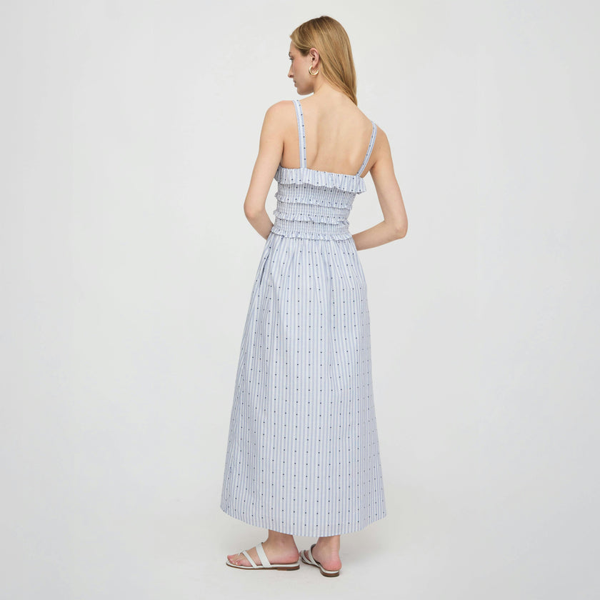 The Analise Nap Dress - Blue Swiss Dot