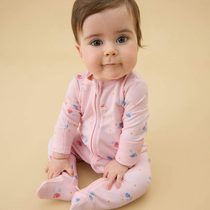 Enchanted Bunnies Clever Zip Baby Pajamas