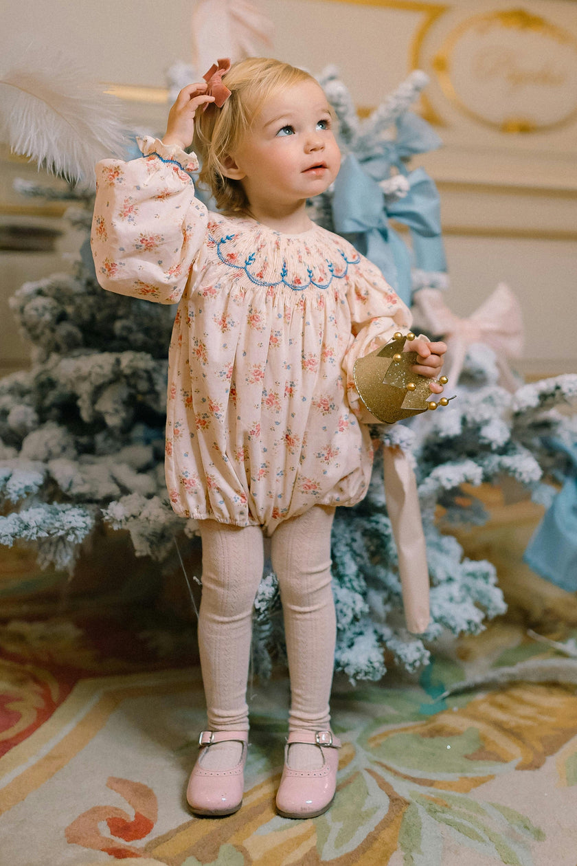 AGATHE FLORAL SMOCKED ROMPER
