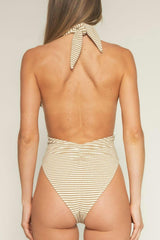Women's Tropez Striped Tie-Up One-Piece Swimsuit