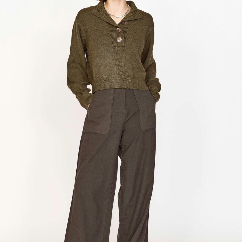 Tivot Pant in Black Olive