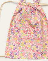 Bunny Drawstring Backpack - Emma Floral Purple