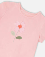 Organic Cotton Bi-Material Tunic With Ruffle