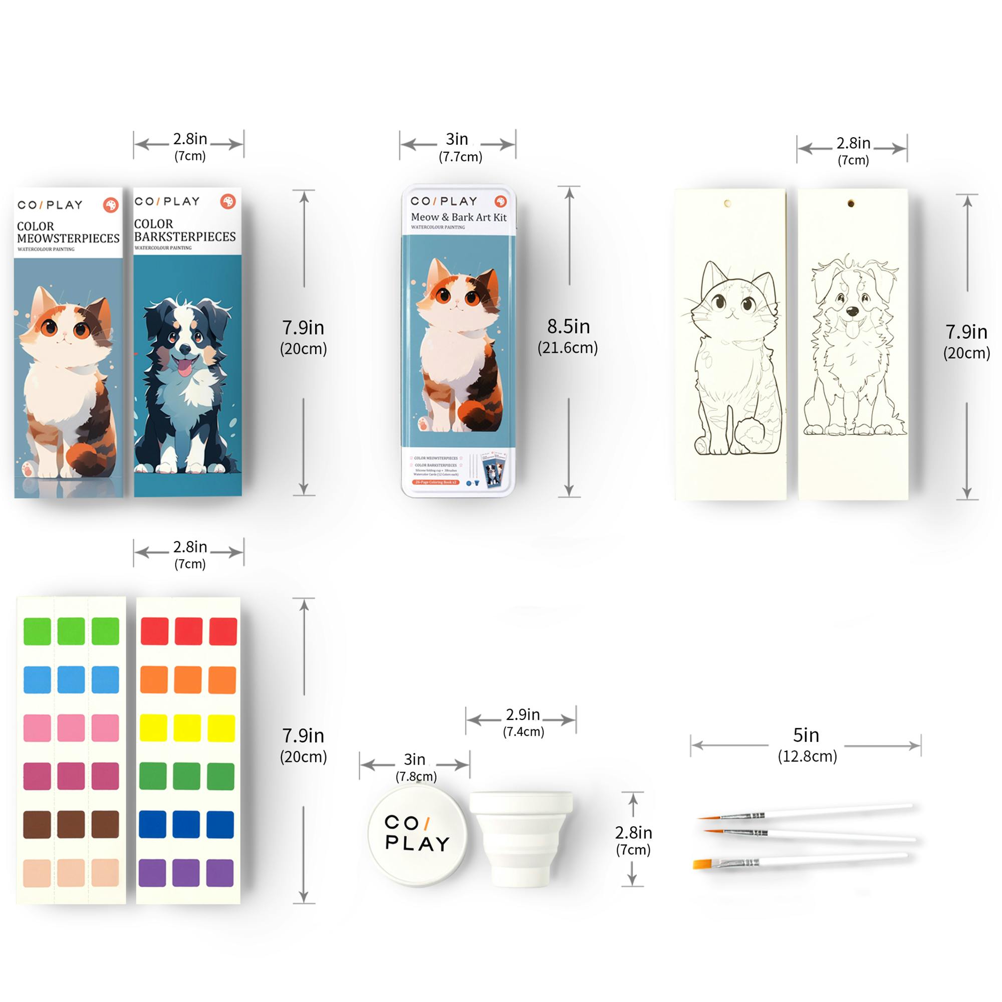 COIPLAY: Watercolor Art Kit - Meow & Bark