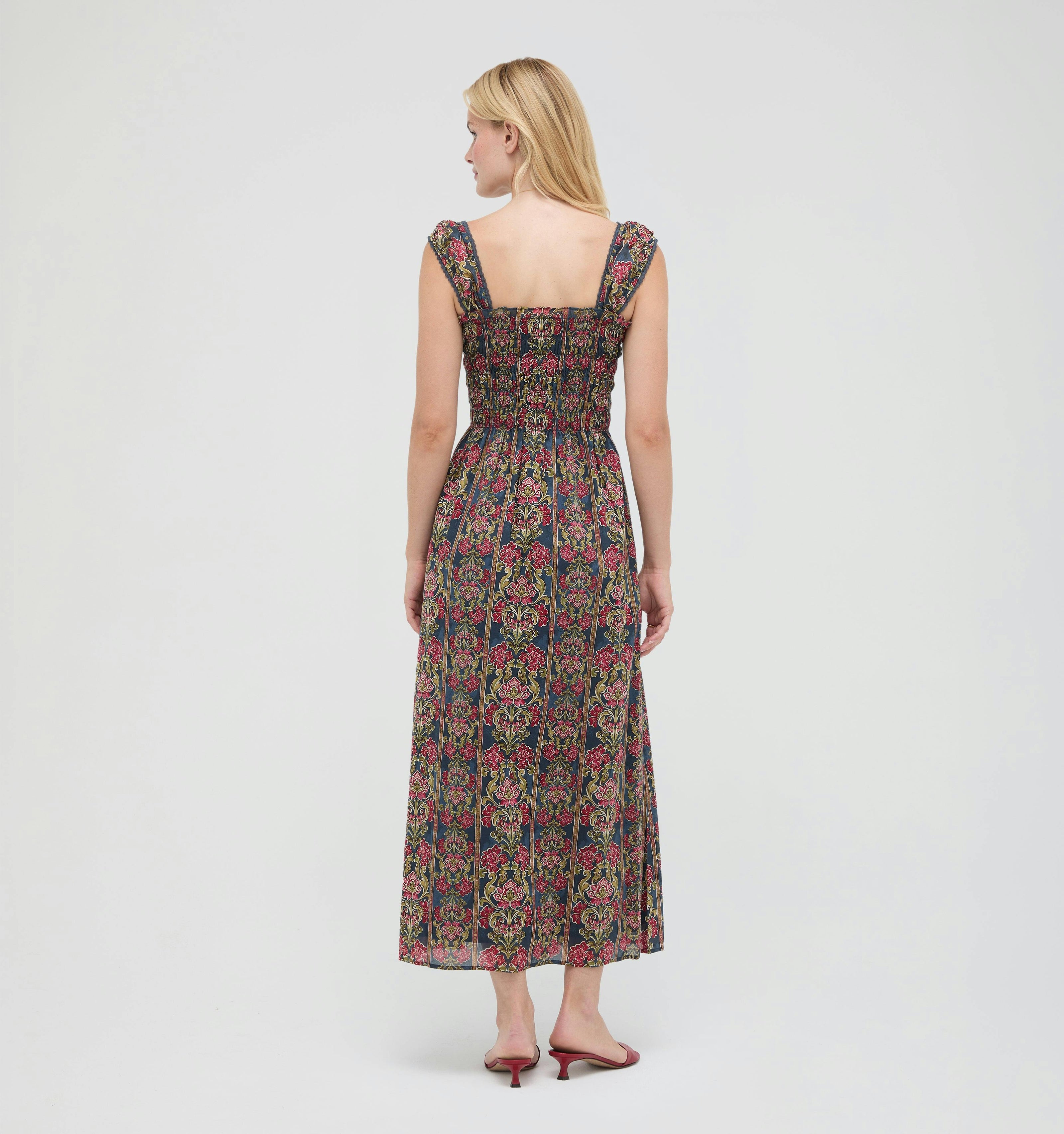 The Harper Nap Dress -  Stowell Medallion Stripe