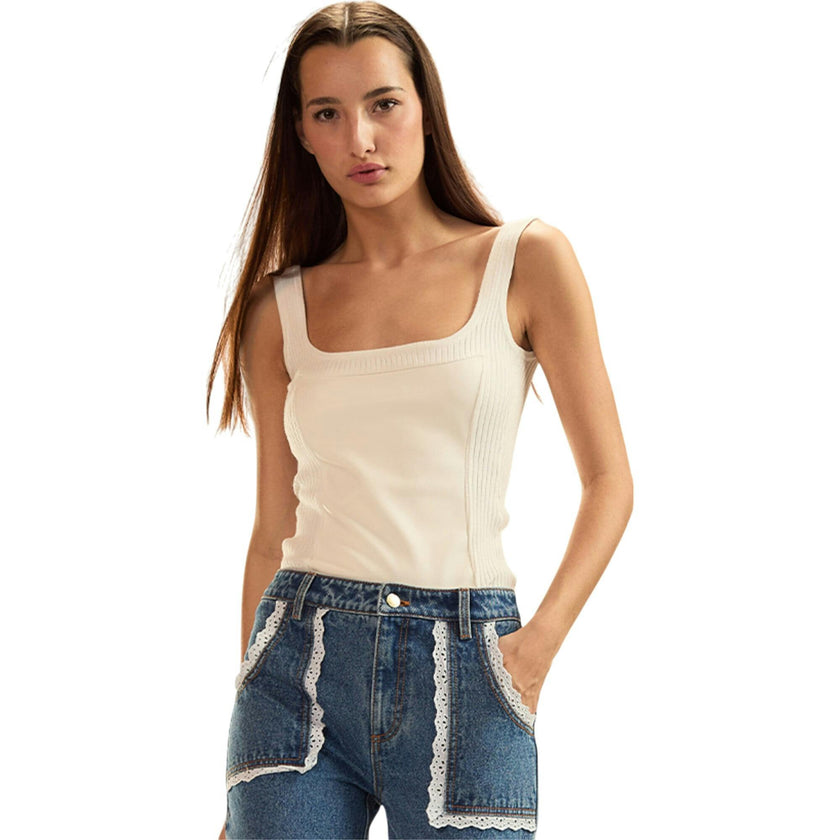 Tribeca Vegan Leather Combo Top