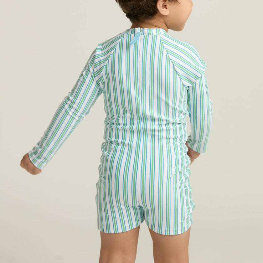 unisex tamarin stripe rashguard one piece