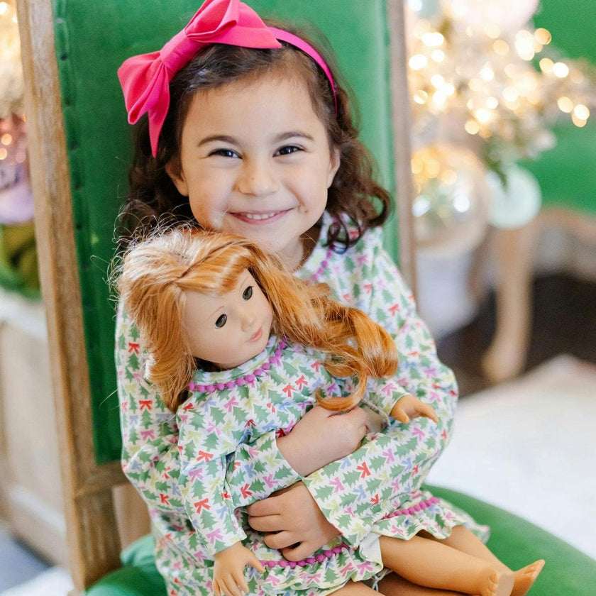 Carlin Doll Dress - Tree Topper Bows