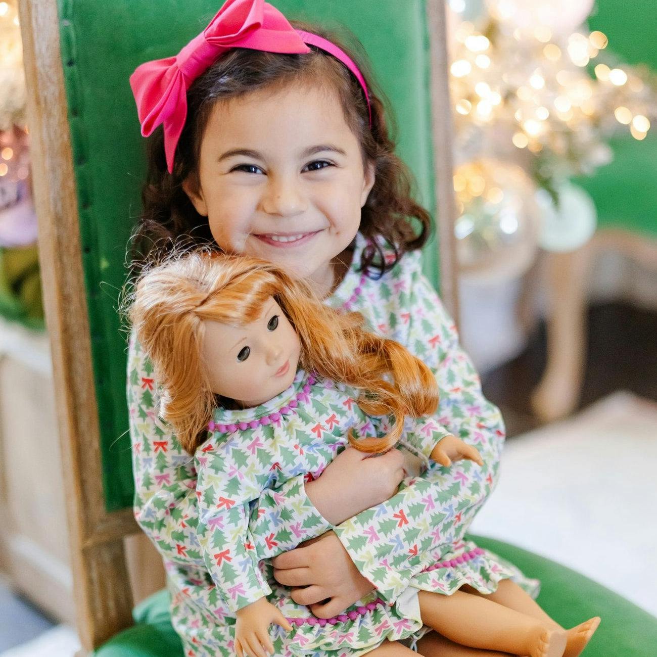 Carlin Doll Dress - Tree Topper Bows